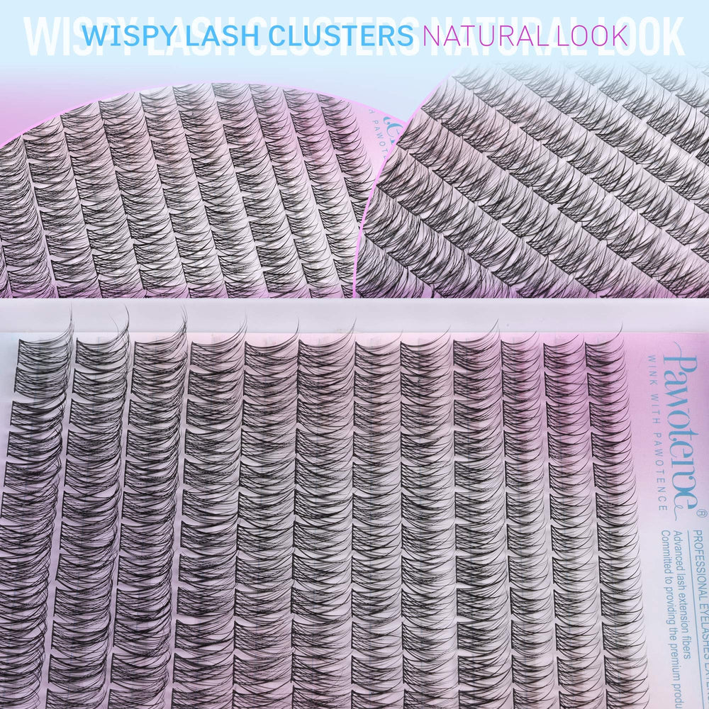 Pawotence easy-apply lash clusters simplify application with fast bonding steps.