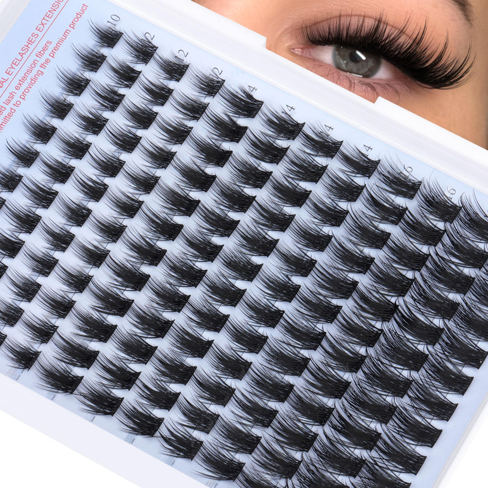 Pawotence Fairy Lash Clusters 10-18mm wispy, lightweight for natural manga lashes.