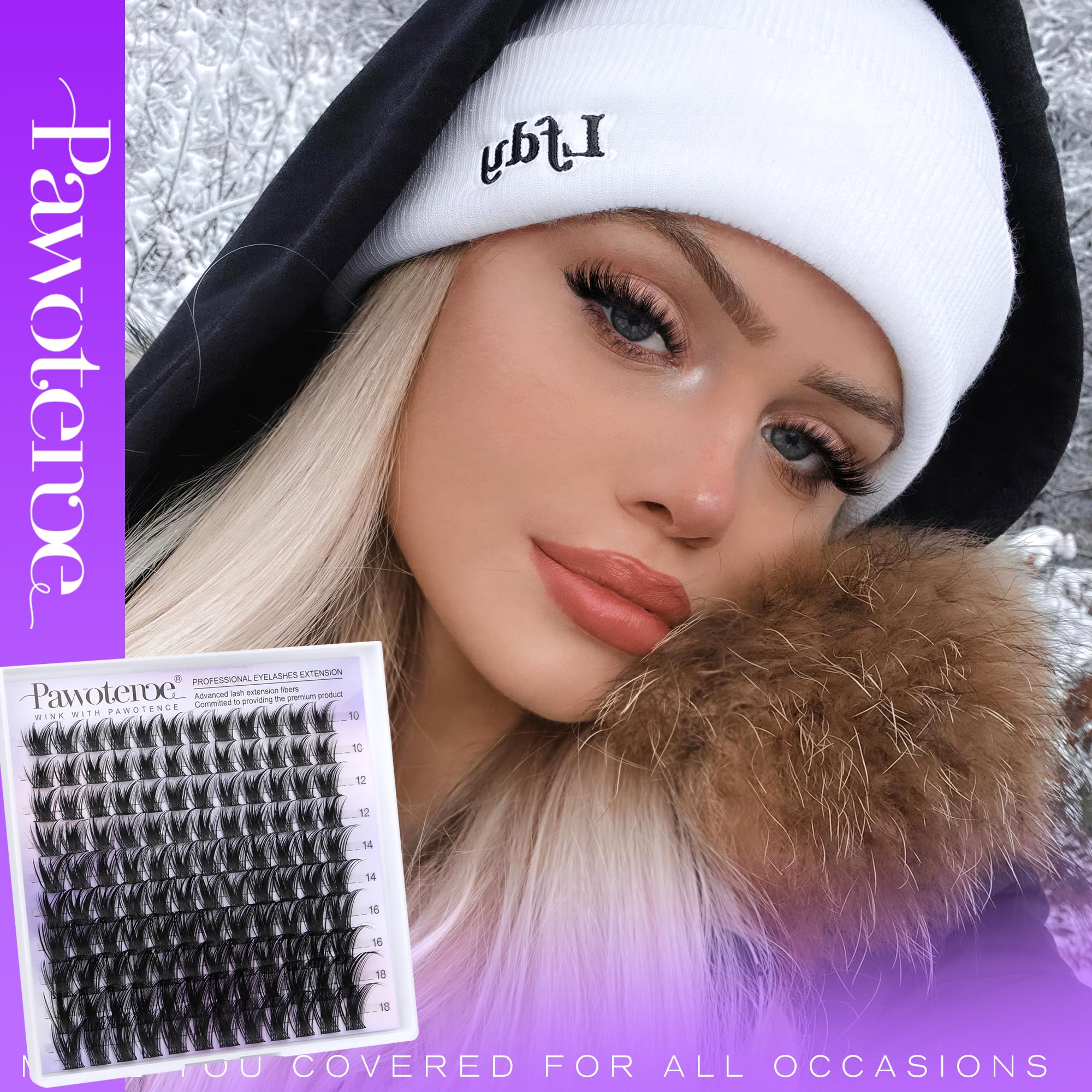 Pawotence Kira lash clusters professional grade lashes for chic results