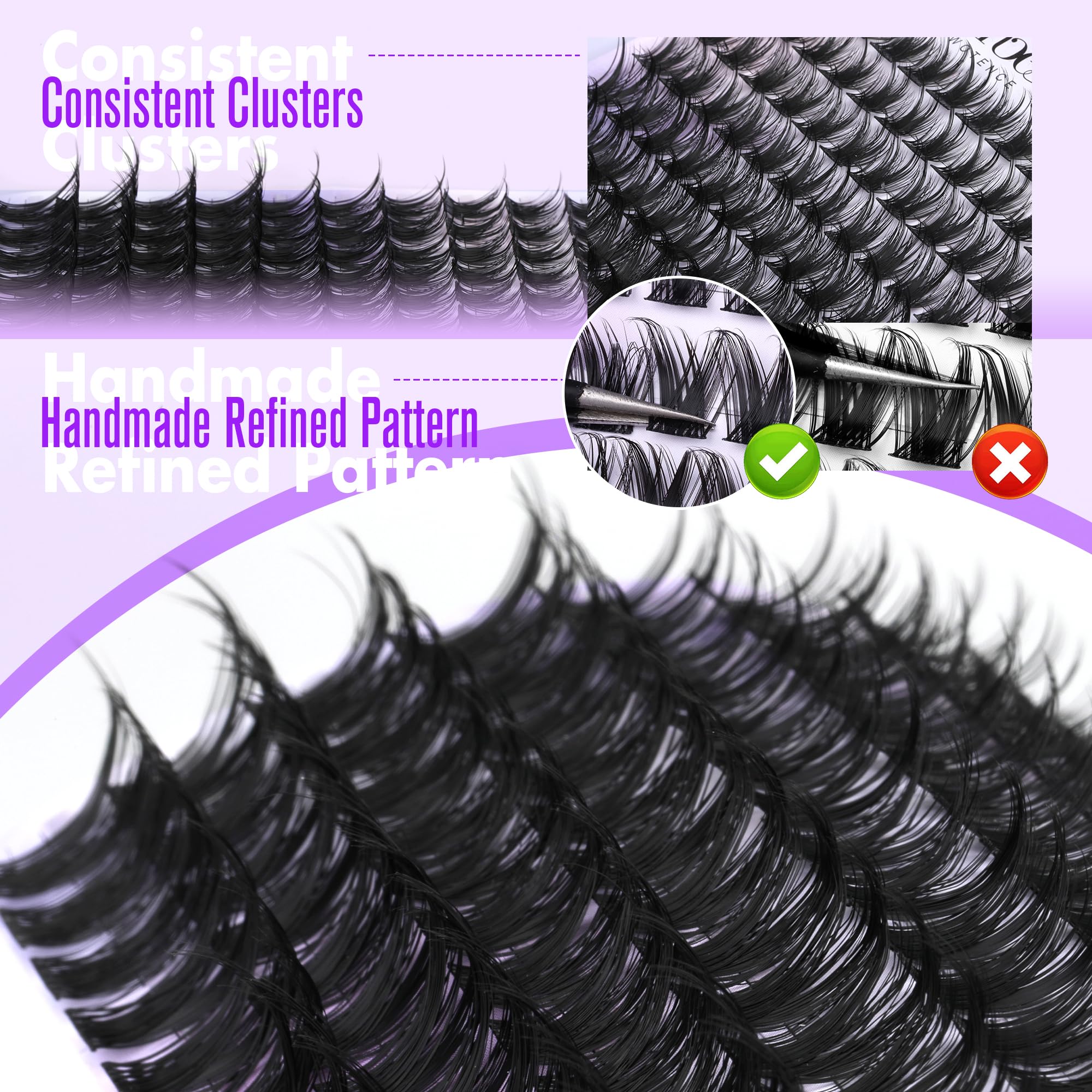 Pawotence Kira lash clusters quick and precise application