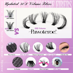 Pawotence lash applicator for precise, clean cluster placement.