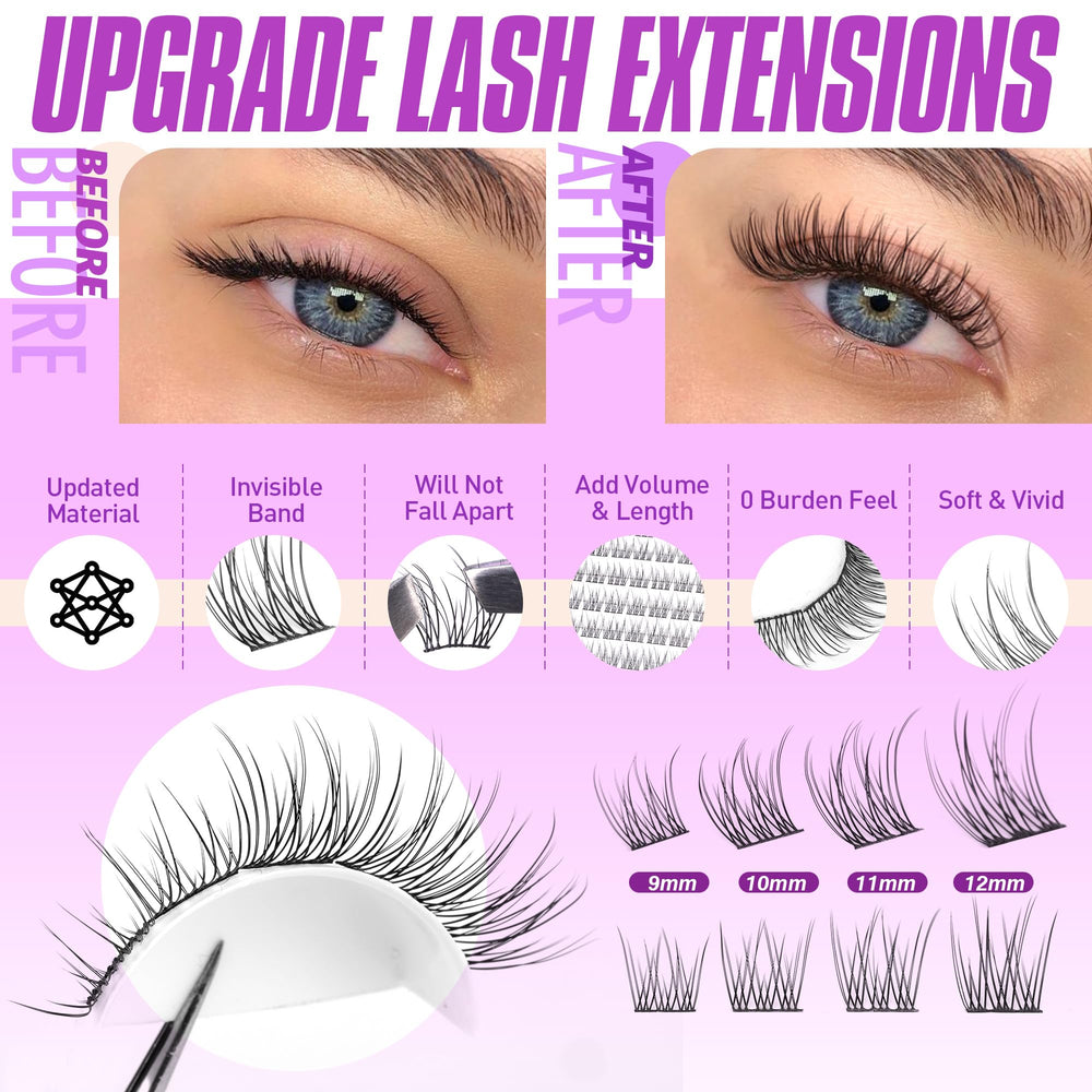 Pawotence lash bond and seal for secure hold and durability.