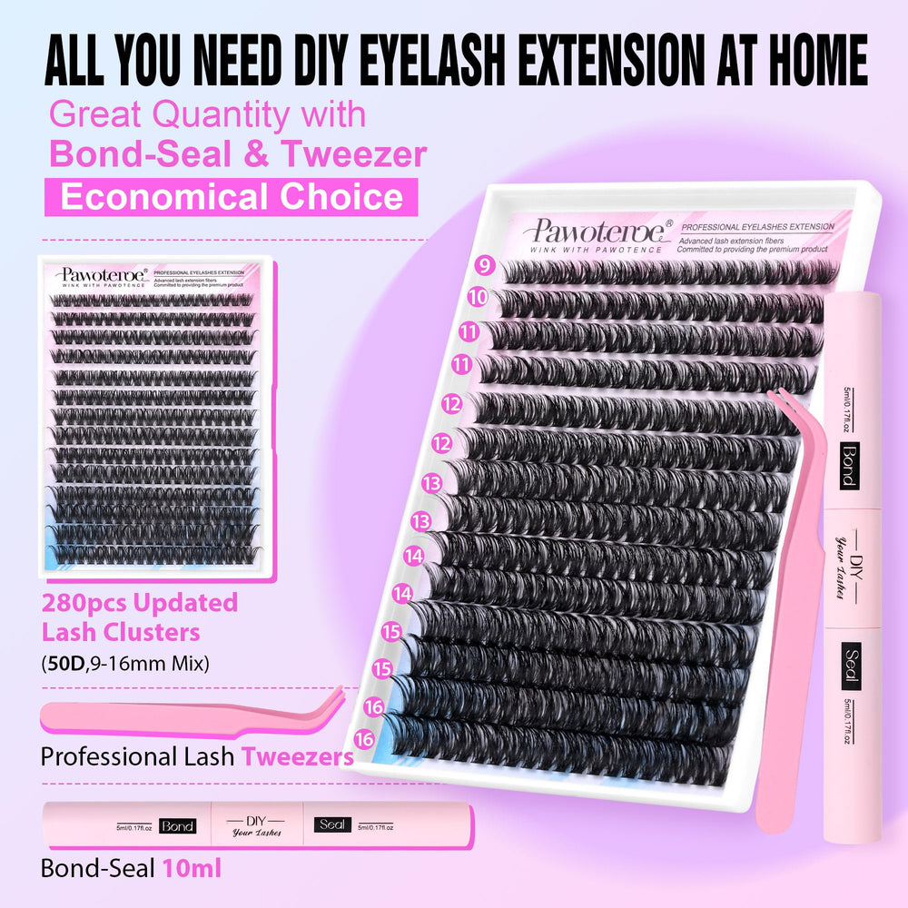 Pawotence lash bond and seal for durable lash hold.