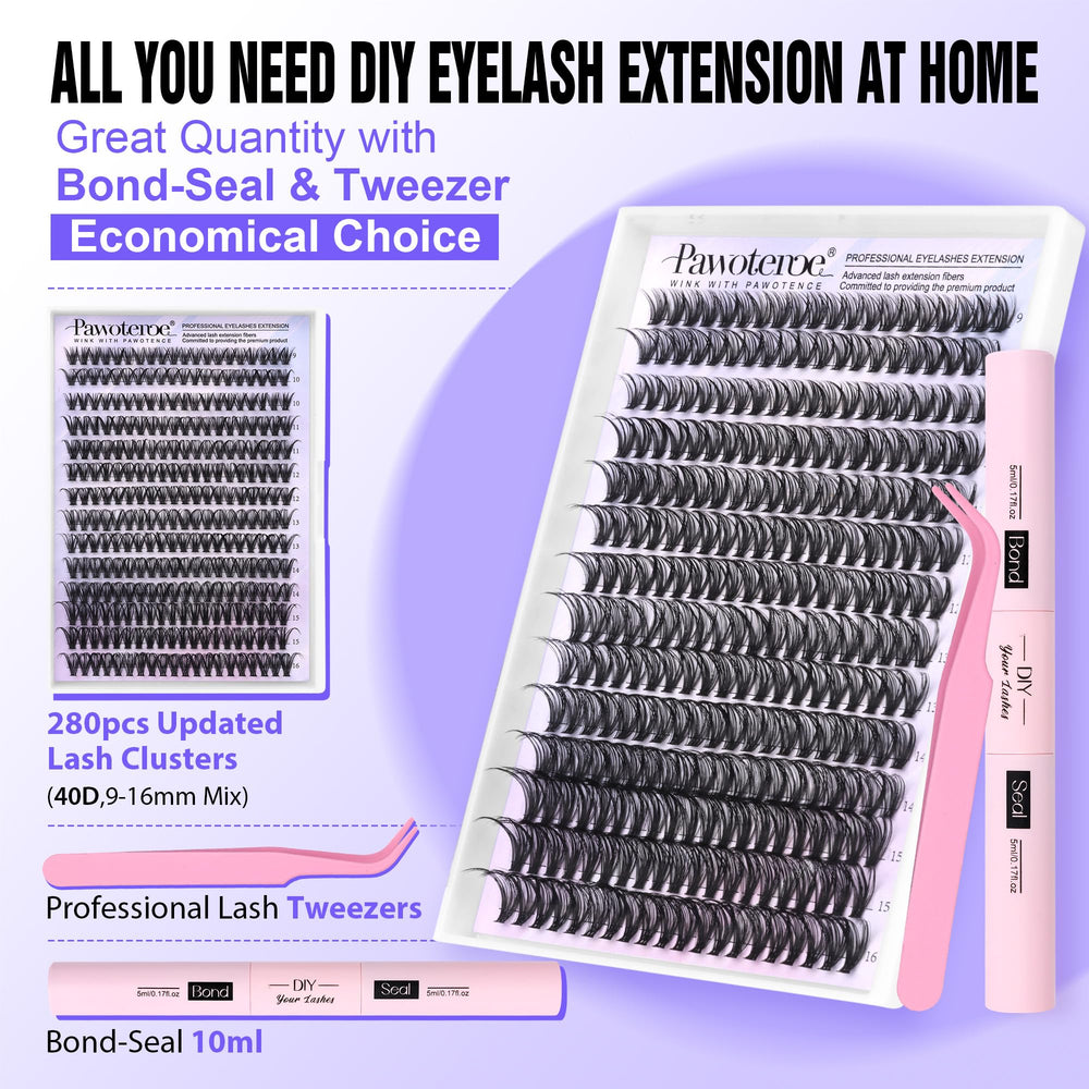 Pawotence lash bond and seal tube for secure adhesion and protection.