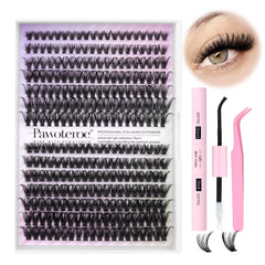 Pawotence lash clusters 40D-50D for natural fullness across 8-16mm