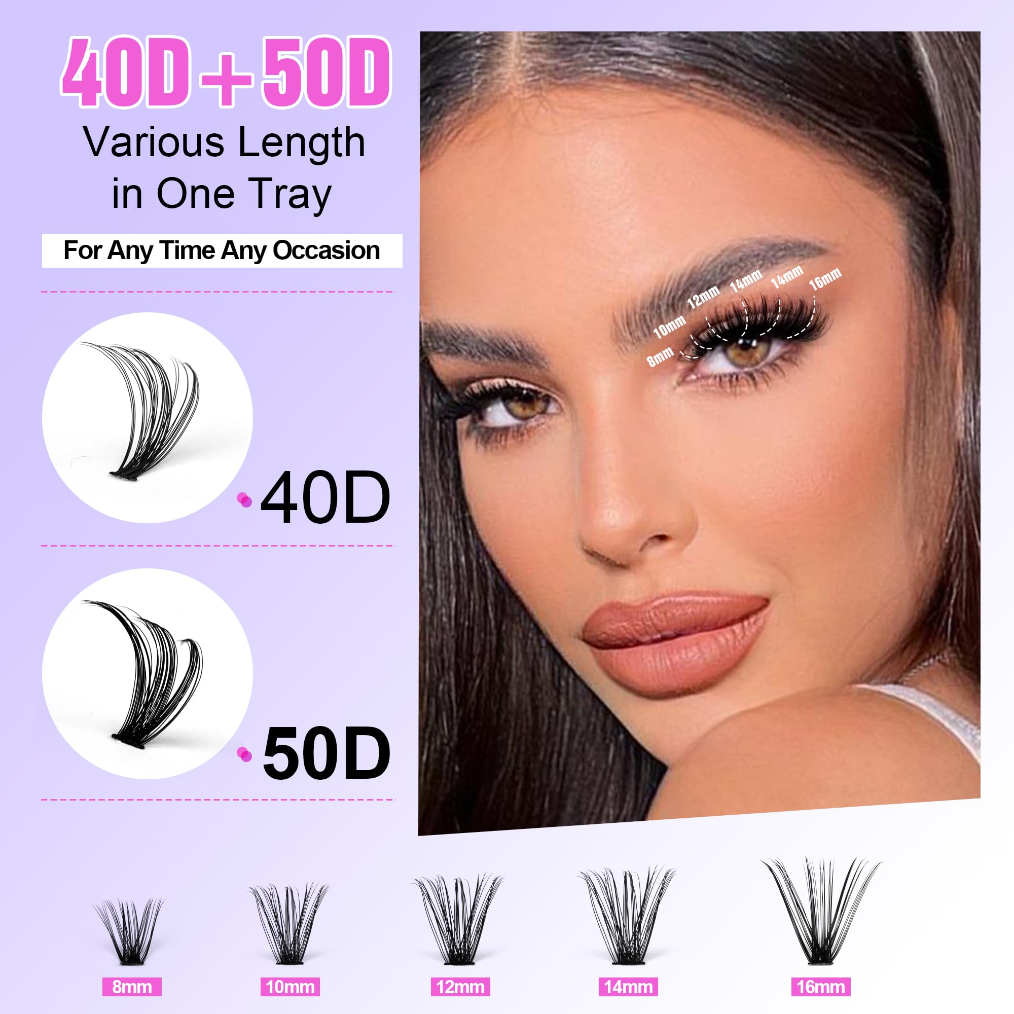 Pawotence Lash Clusters close-up shows soft, durable lash fibers.