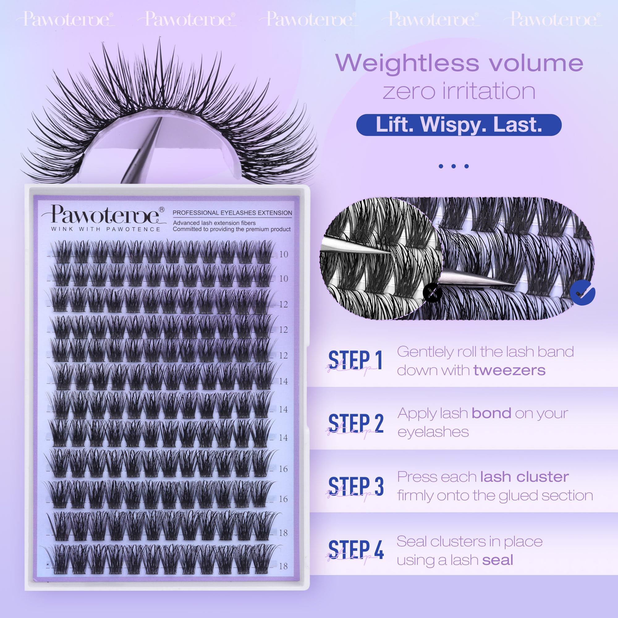 Pawotence lash clusters day-to-night looks for versatile styling