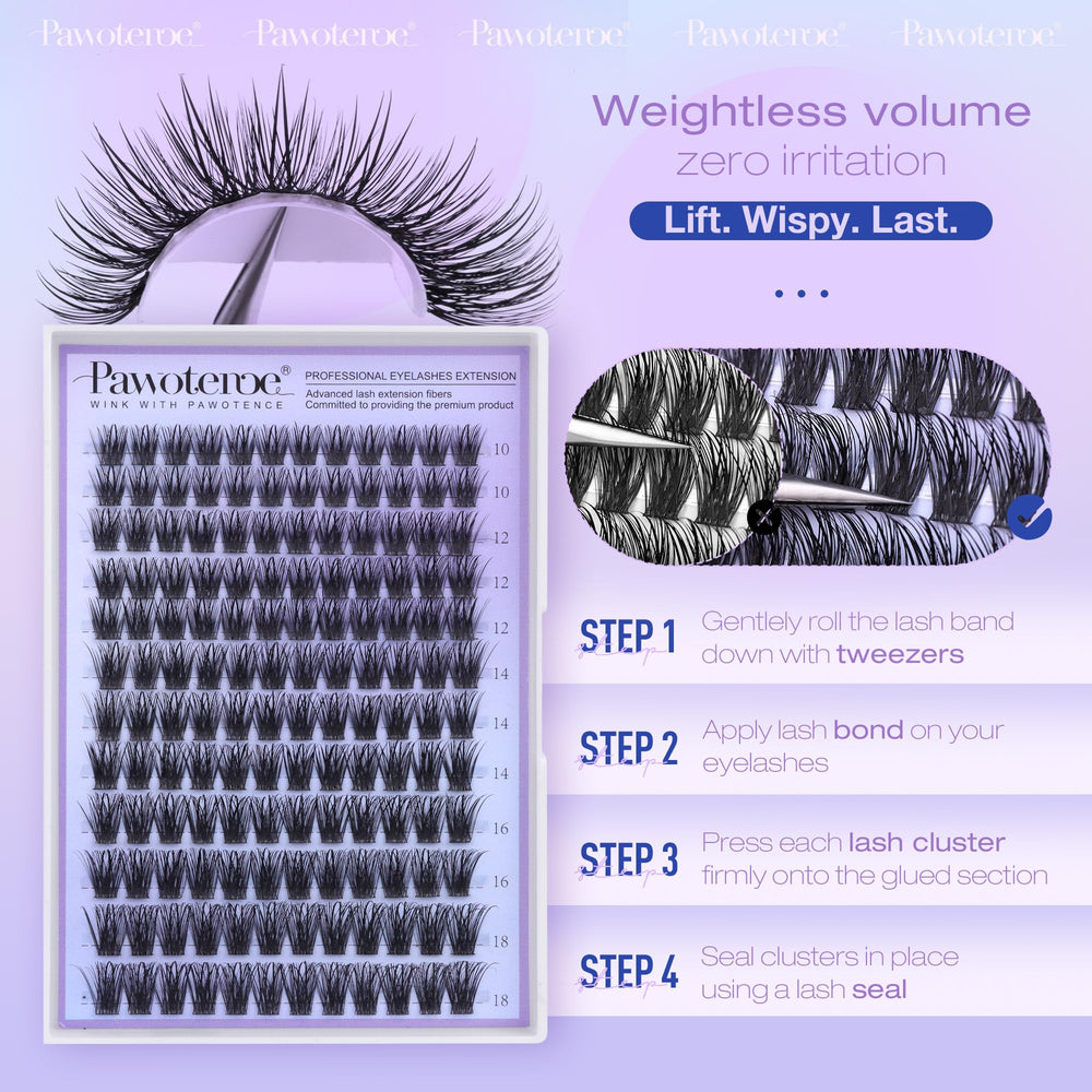 Pawotence lash clusters day-to-night looks for versatile styling