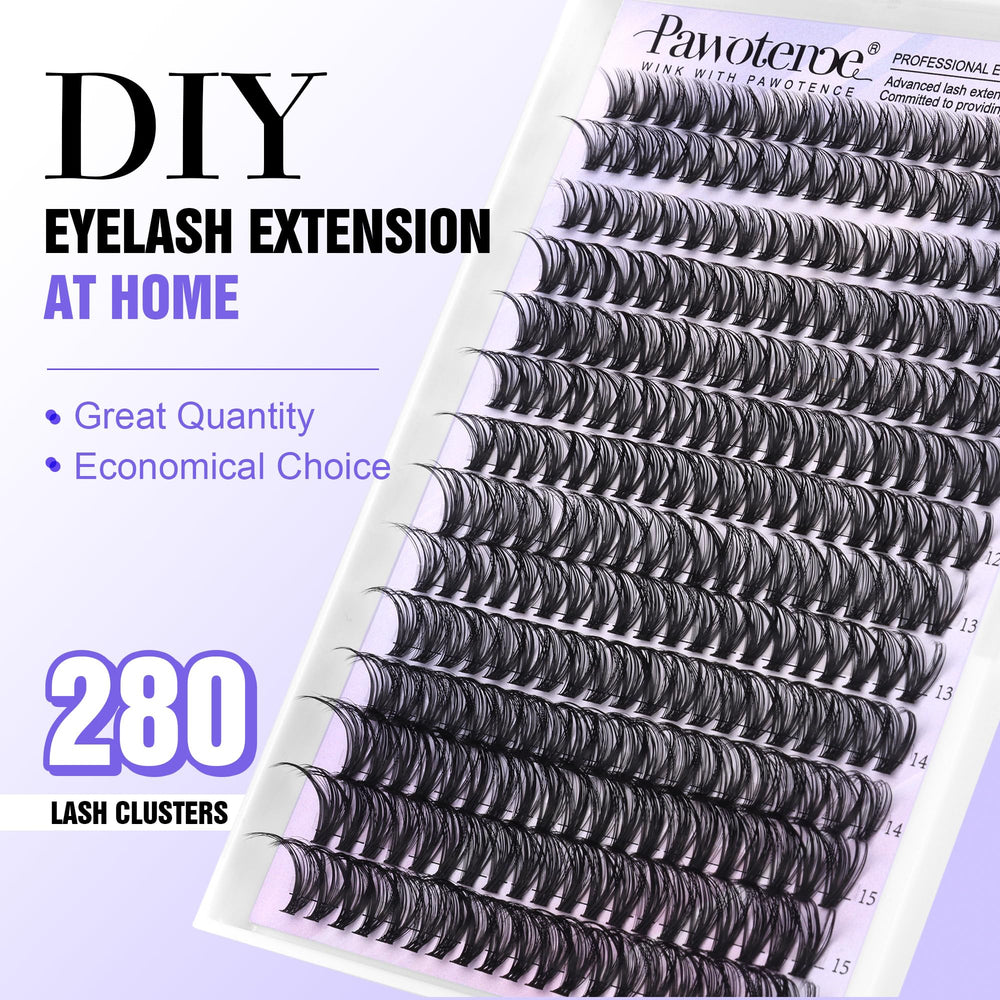 Pawotence DIY self-application kit with soft fibers for DIY lash extensions