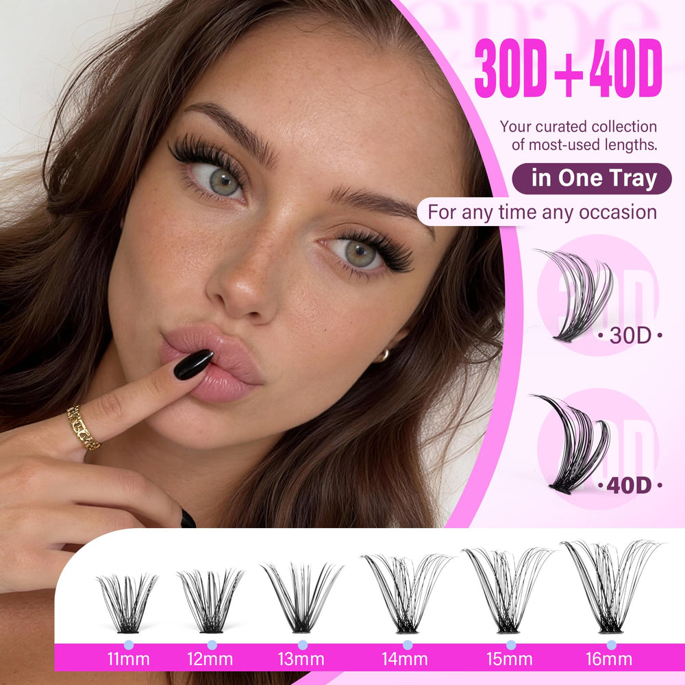 Pawotence Lash Clusters lengths 11-16mm for versatile styles