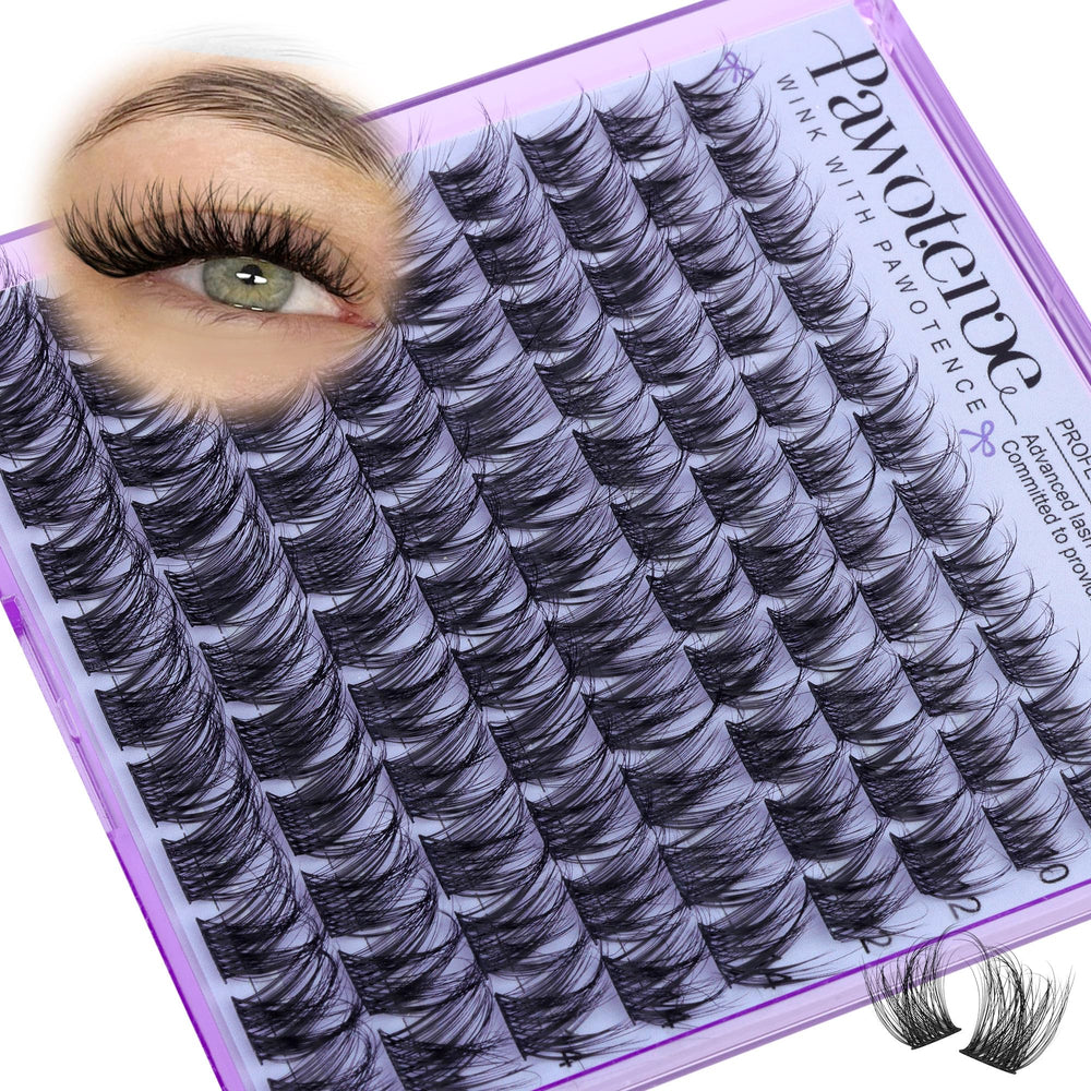 Pawotence lash clusters wispy 10-16mm for subtle daily fullness and comfort.