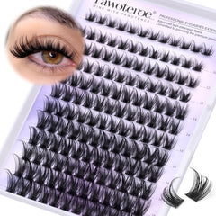 Pawotence Lash Clusters Wispy Kira 10-18mm natural fullness for everyday wear.