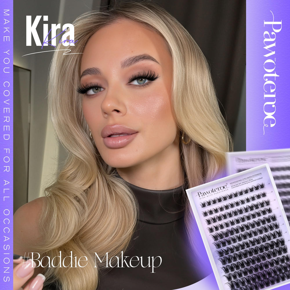 Pawotence Lash Clusters Wispy Kira ideal for a night out.