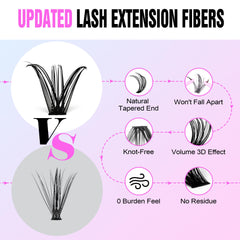 Pawotence updated 50D 9-16mm lash clusters with variety.