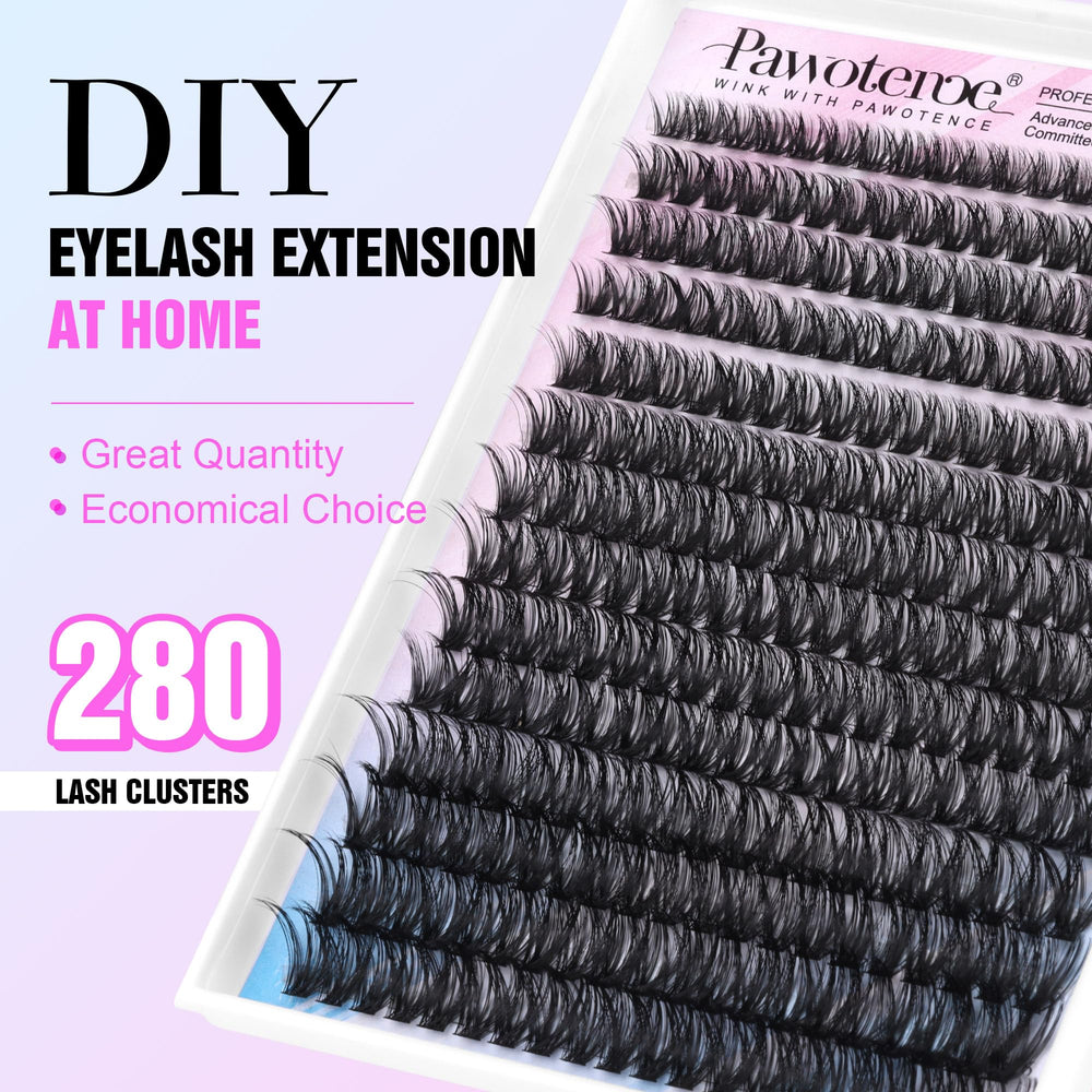 Pawotence 50D lash extensions in 9-16mm lengths.