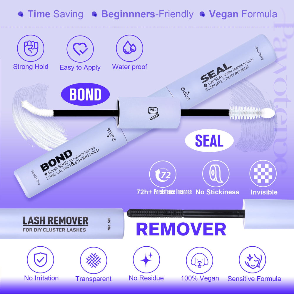 Pawotence Lash Remover gently dissolves clusters for safe removal