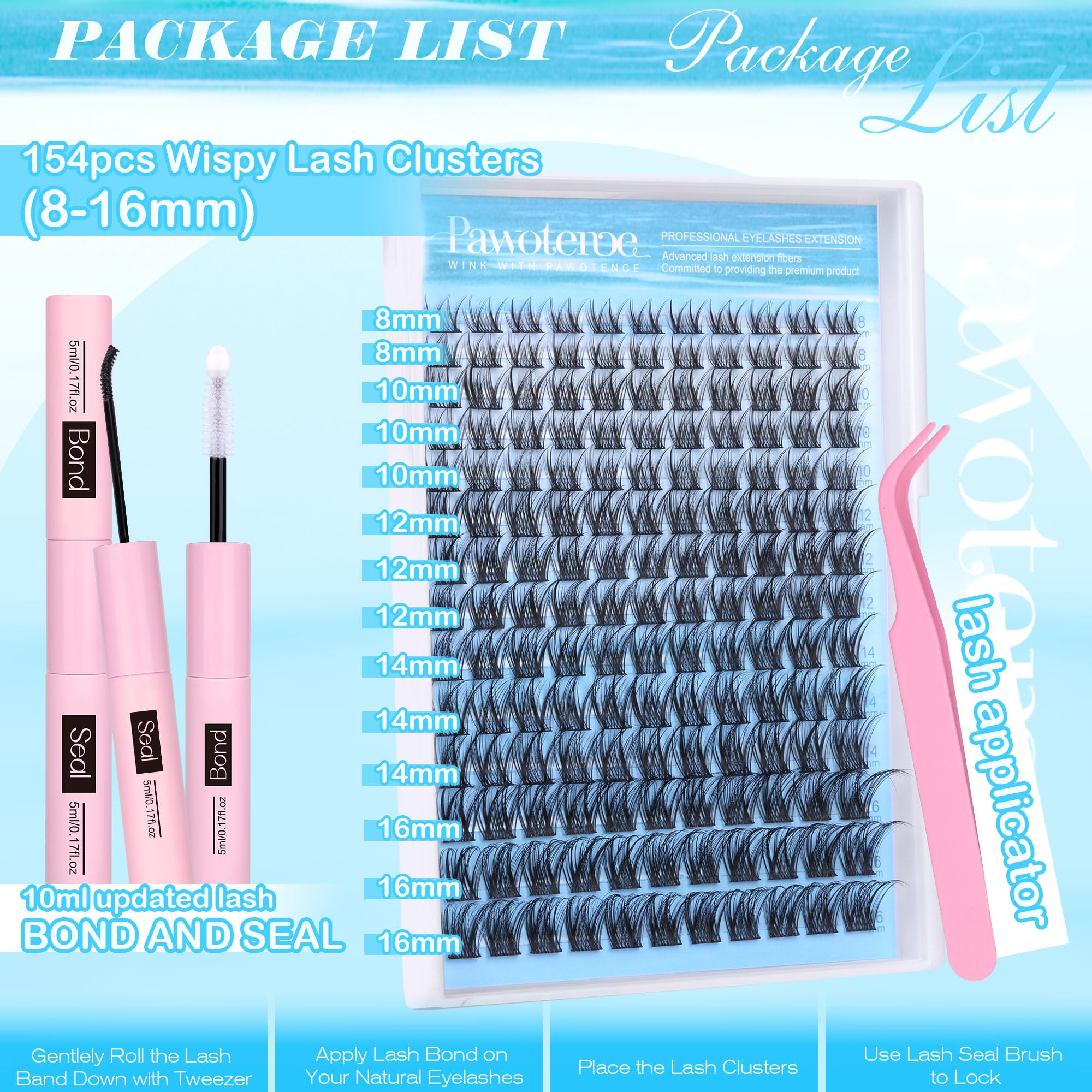 Pawotence lash seal brush locks finished look.