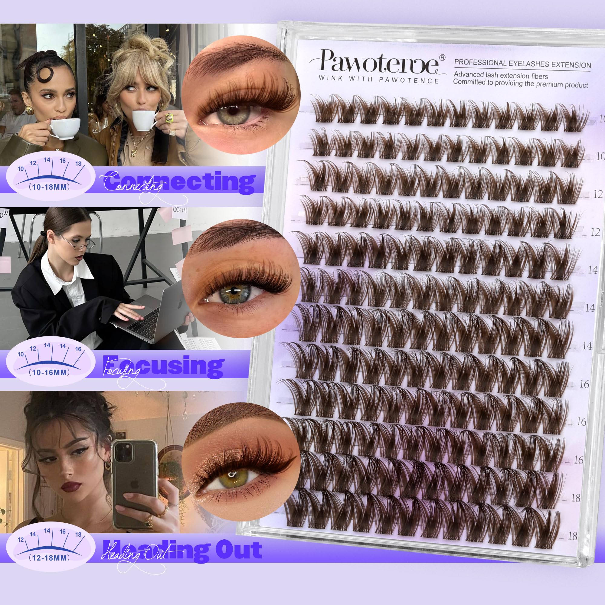 Pawotence long-lasting brown clusters 10-18mm offer versatile styling options
