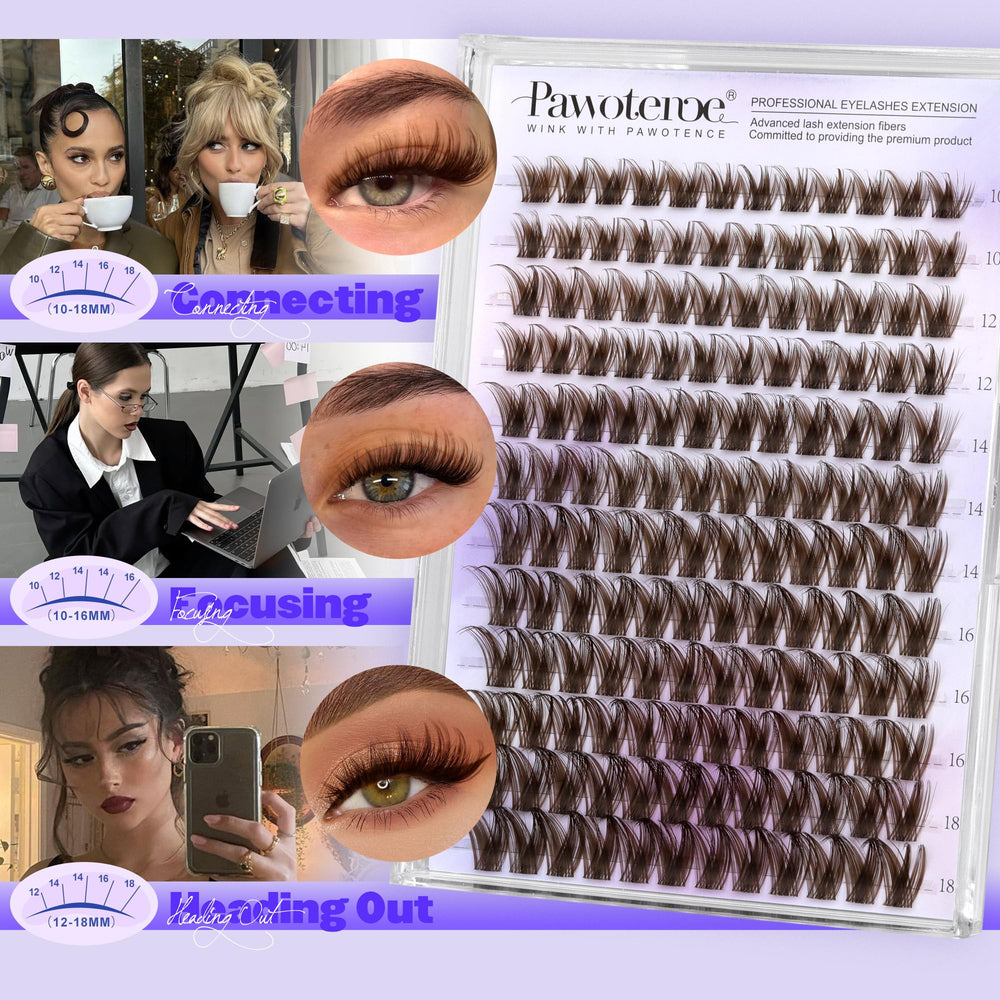 Pawotence long-lasting brown clusters 10-18mm offer versatile styling options