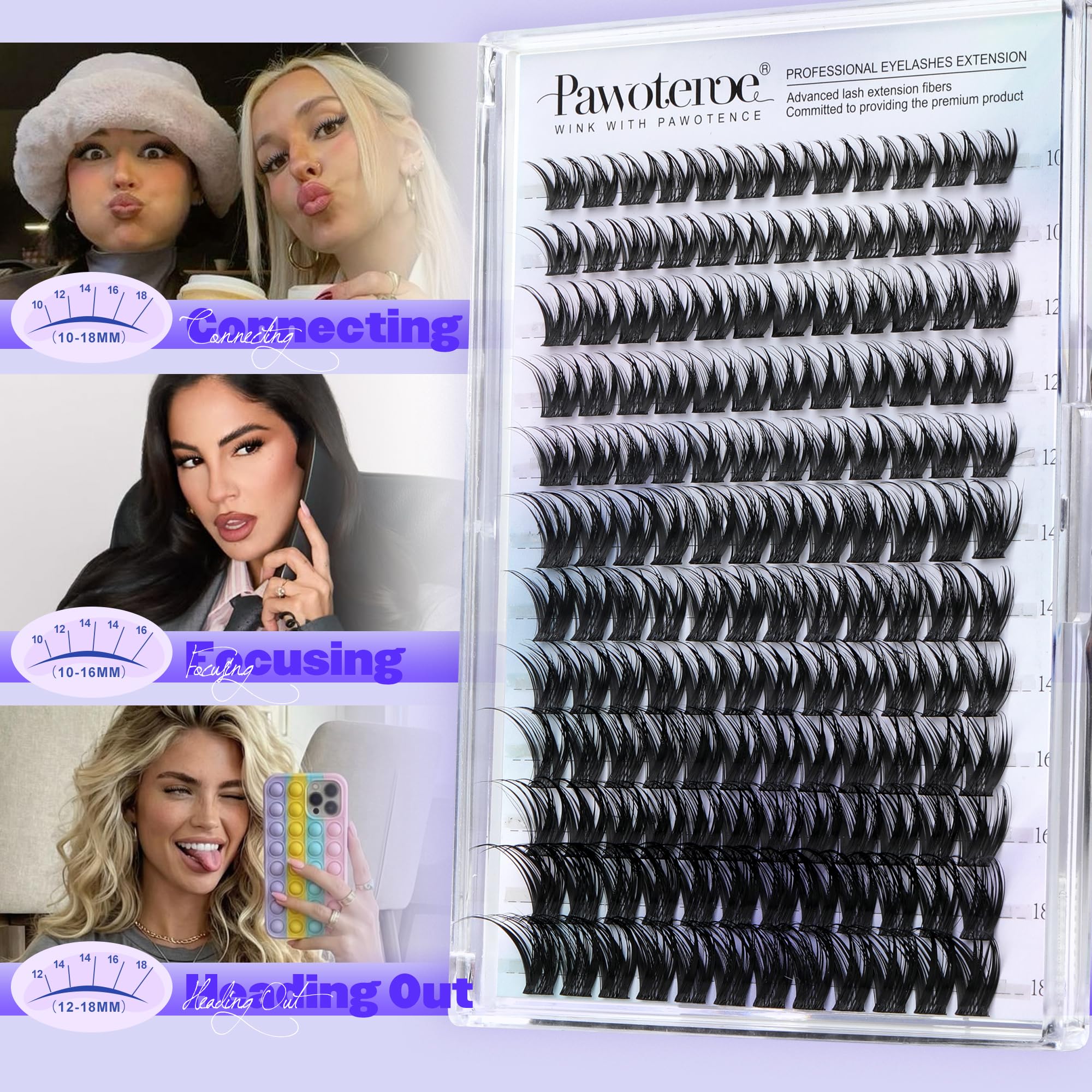 Pawotence Misha Lashes Clusters for occasions, quick glam on busy days.