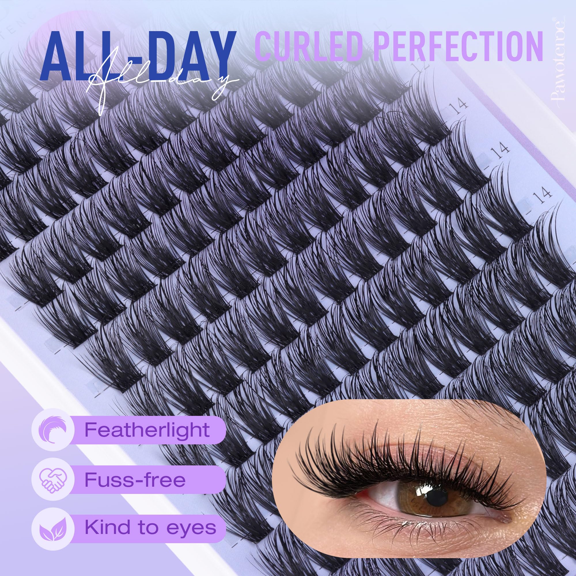Pawotence natural blend cluster lashes blend seamlessly with real lashes