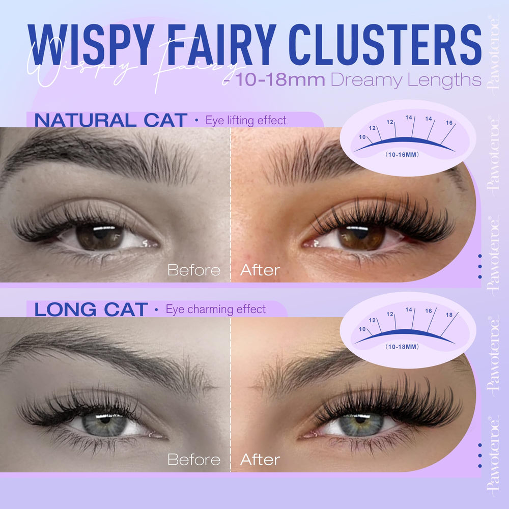 Pawotence natural lash texture provides a subtle, awake look for daily wear.