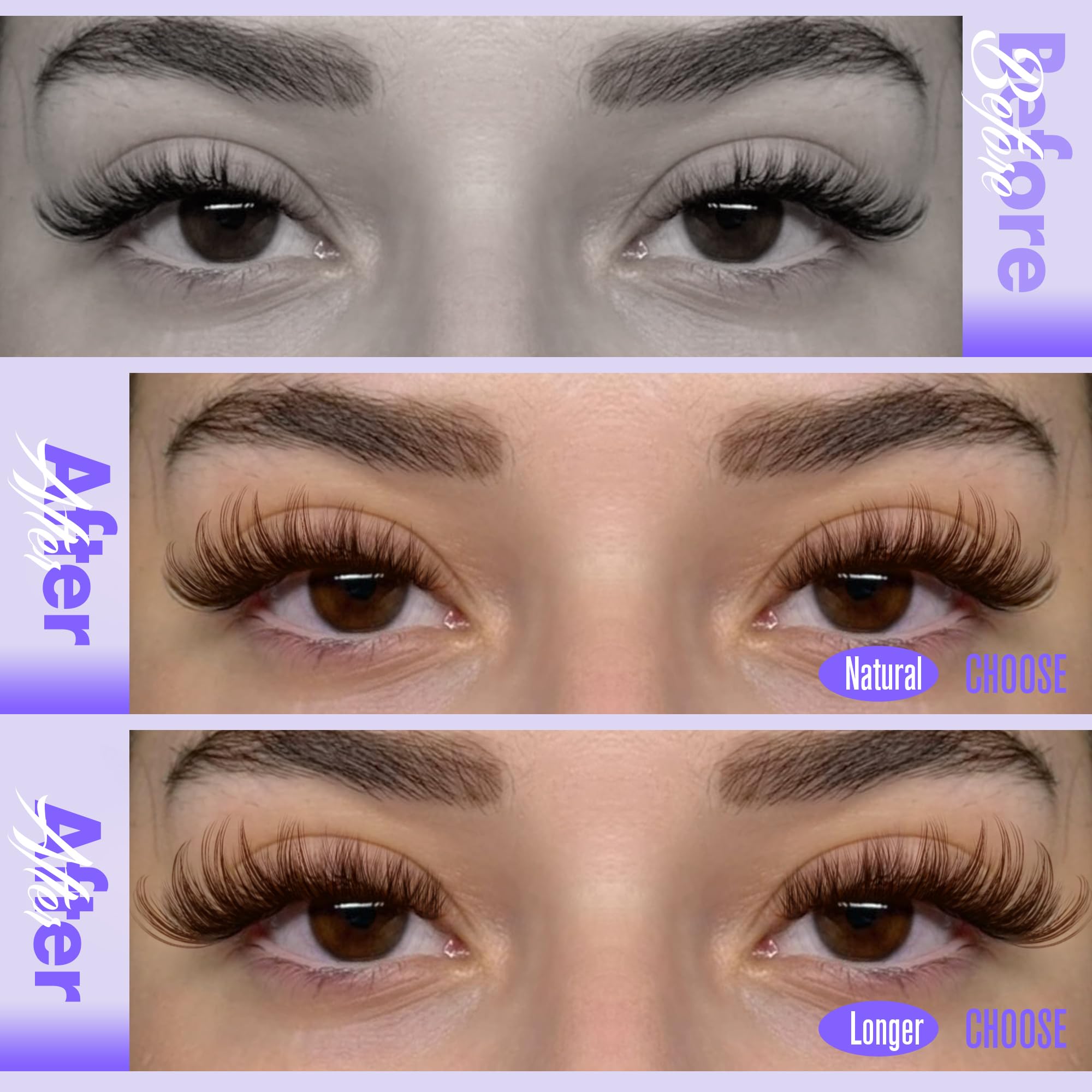 Pawotence soft-band lash clusters closeup demonstrates comfortable knot-free design for long wear
