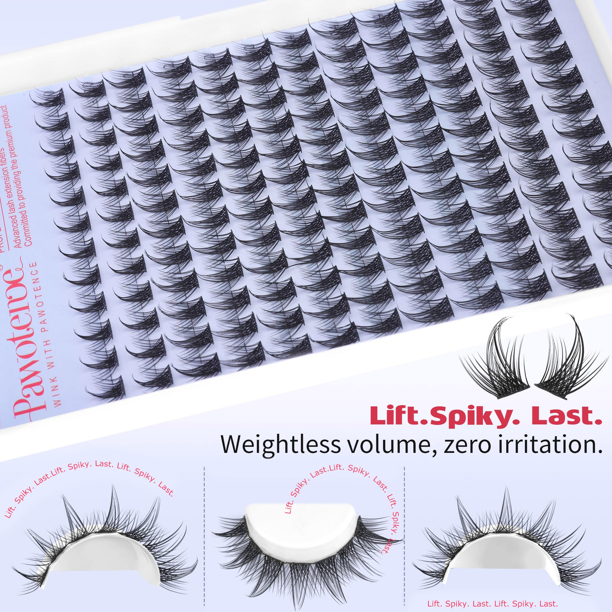 Pawotence lightweight clusters help you build subtle volume without heaviness.