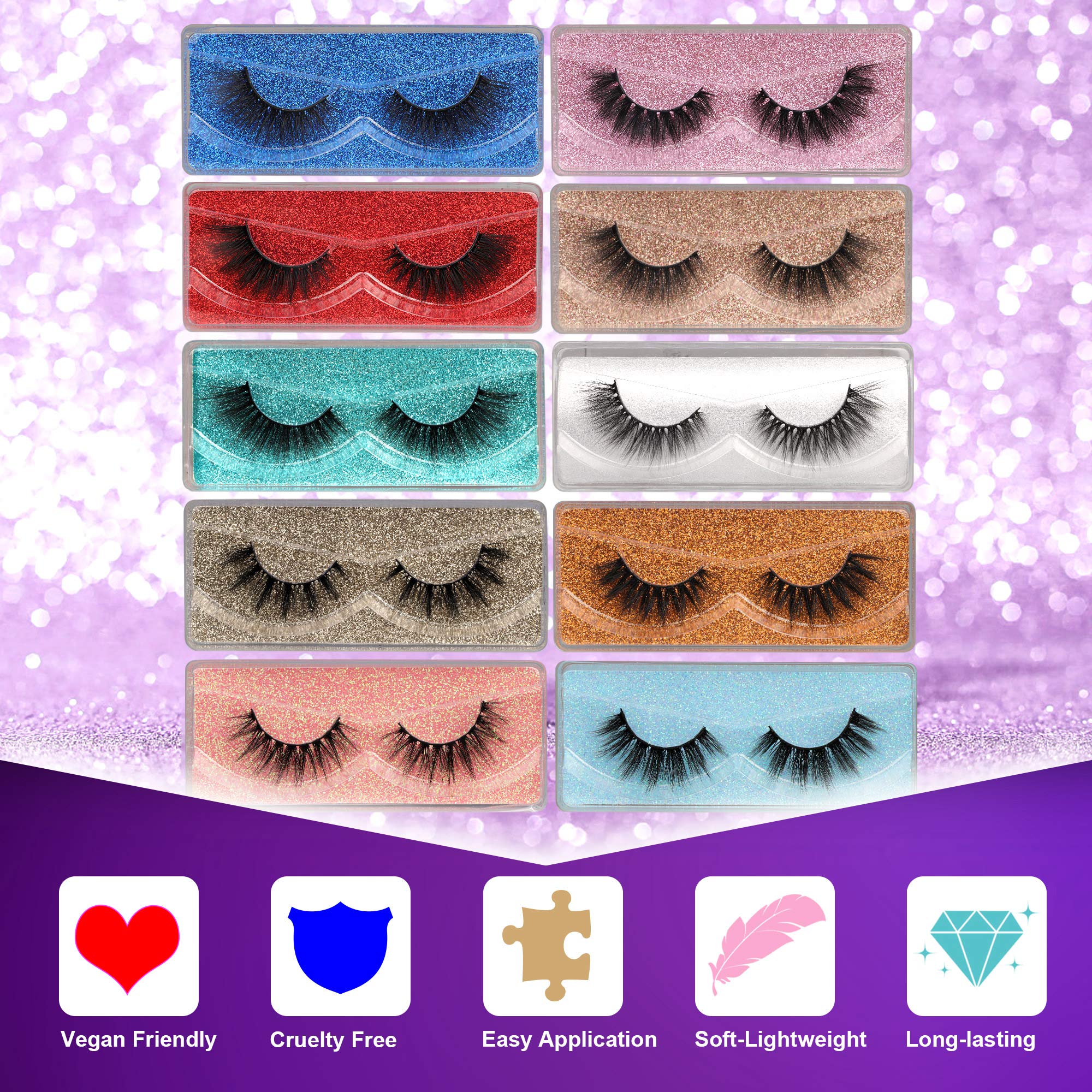 Pawotence thin flexible bands help lashes blend with natural lashes