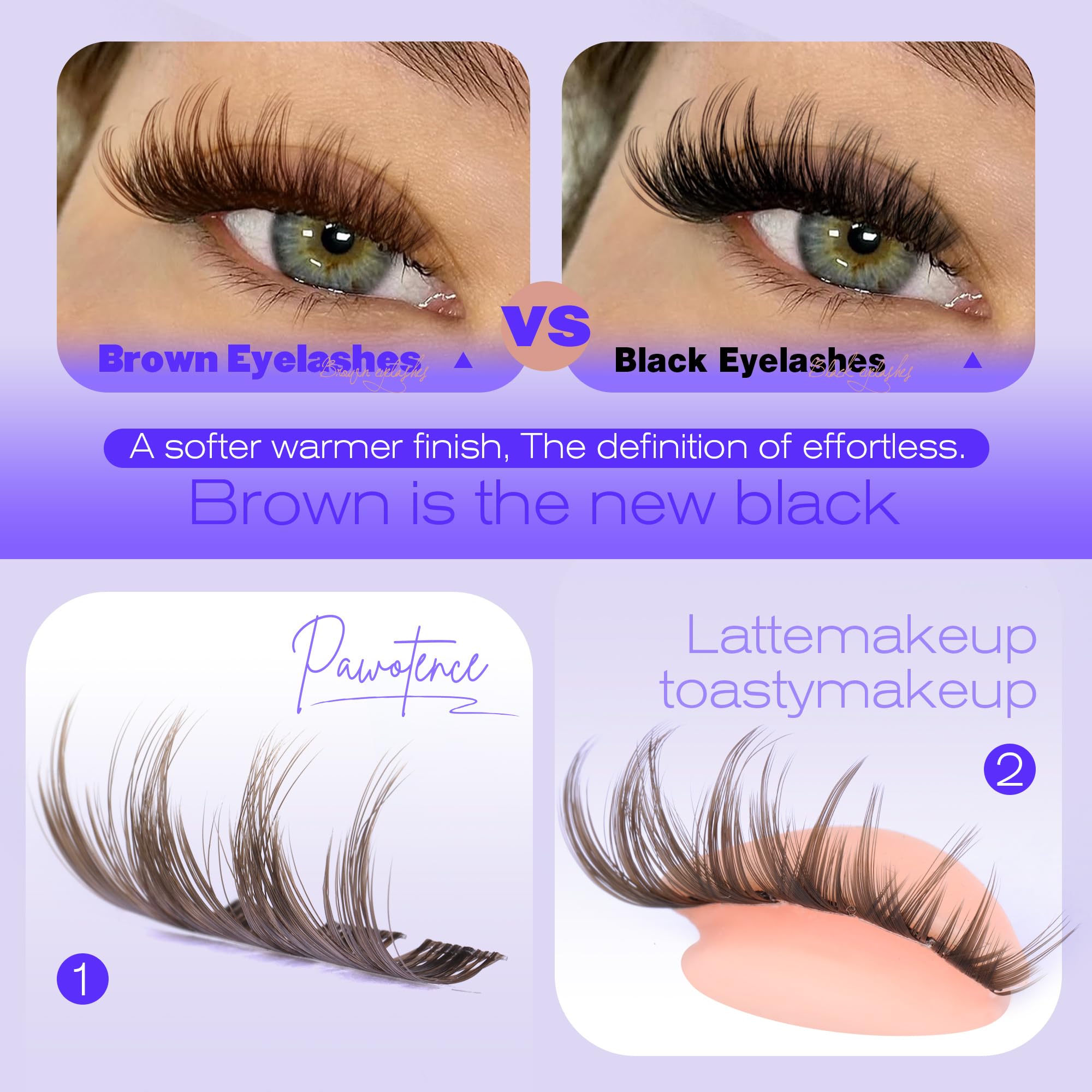 Pawotence updated fibers deliver softness and durability for fuller-looking lashes