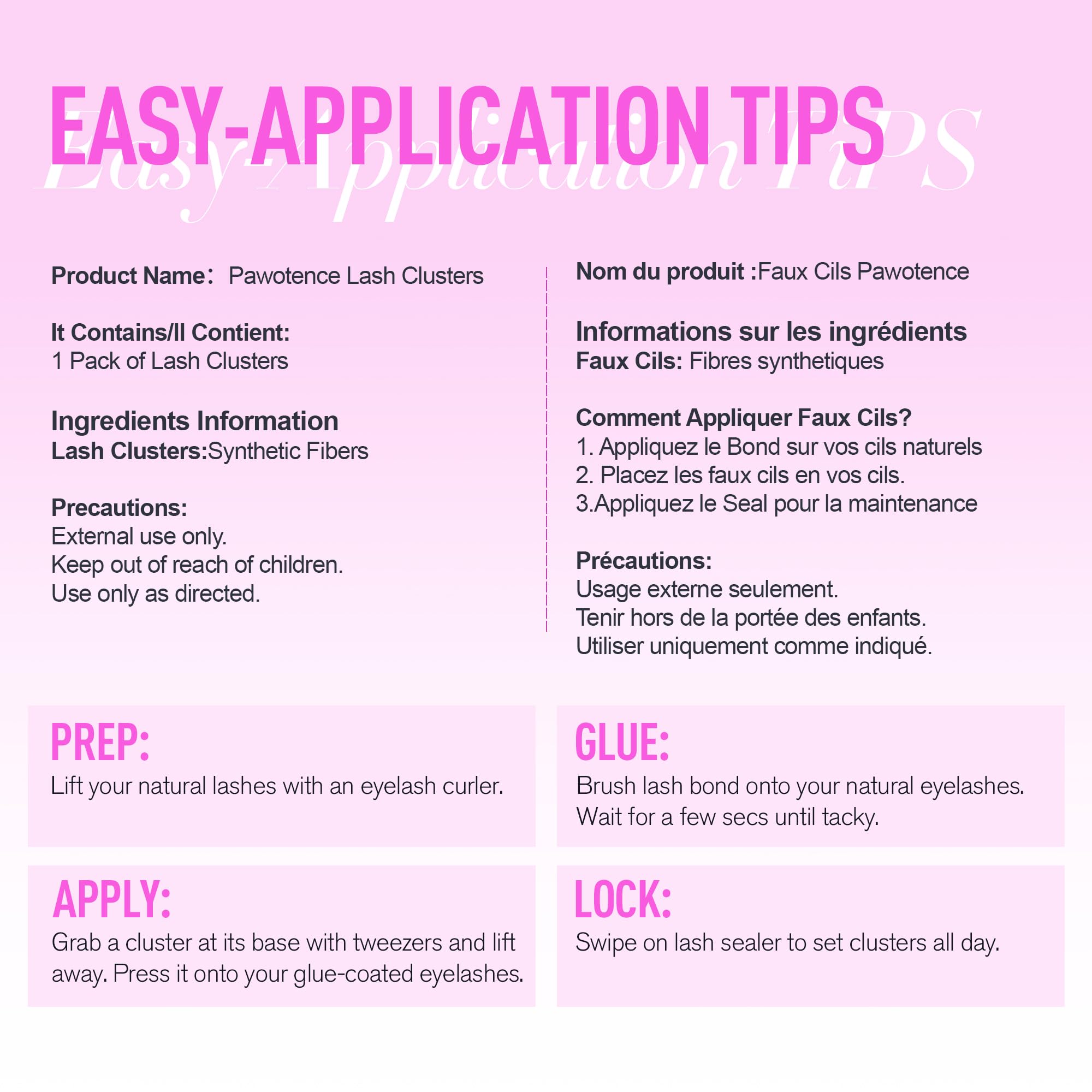 Pawotence Wispy Lash Clusters professional-grade results at home