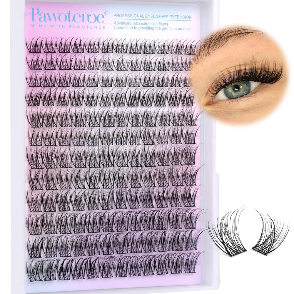 Pawotence wispy lash clusters pack provides natural-looking volume for everyday wear.