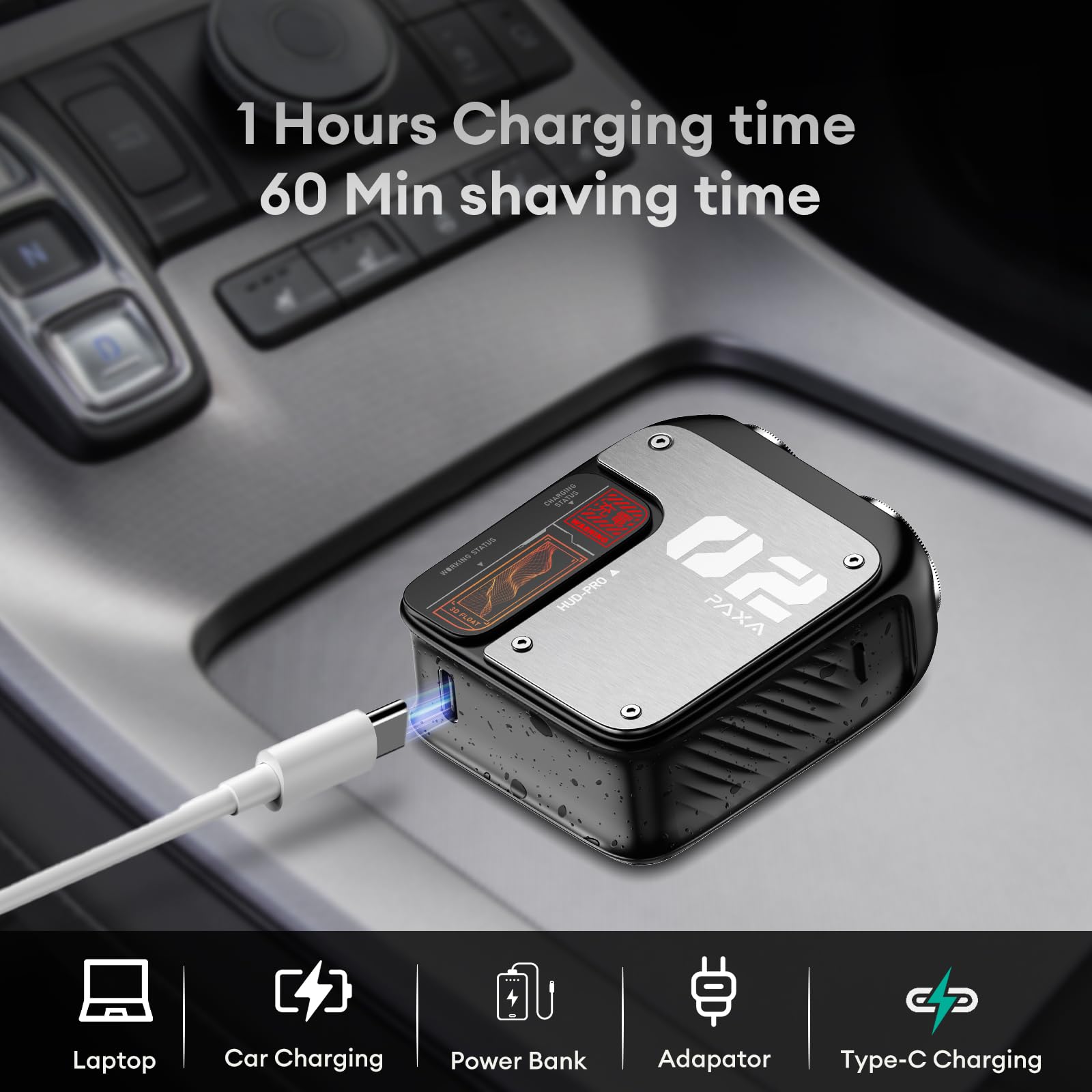 PAXA Mini Electric Shaver wet-dry versatility for quick touch-ups