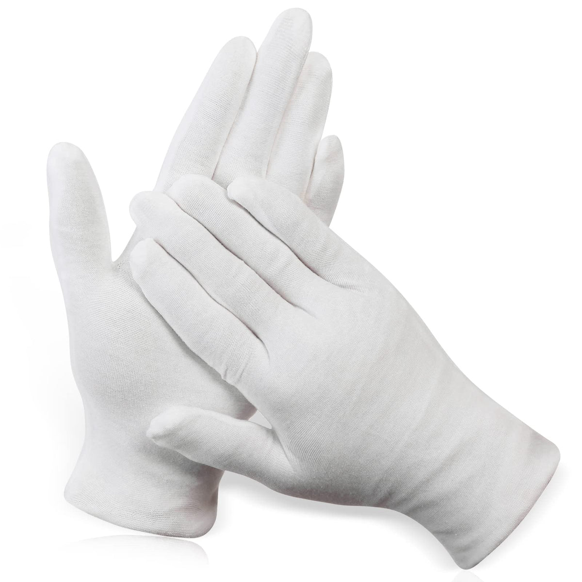 Guantes Paxcoo de algodón XL blancos en paquete de 12, ideales para uso diario