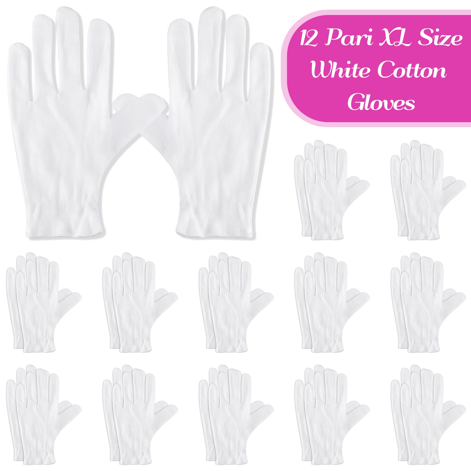 Paxcoo guantes de algodón XL para uso nocturno y humectación
