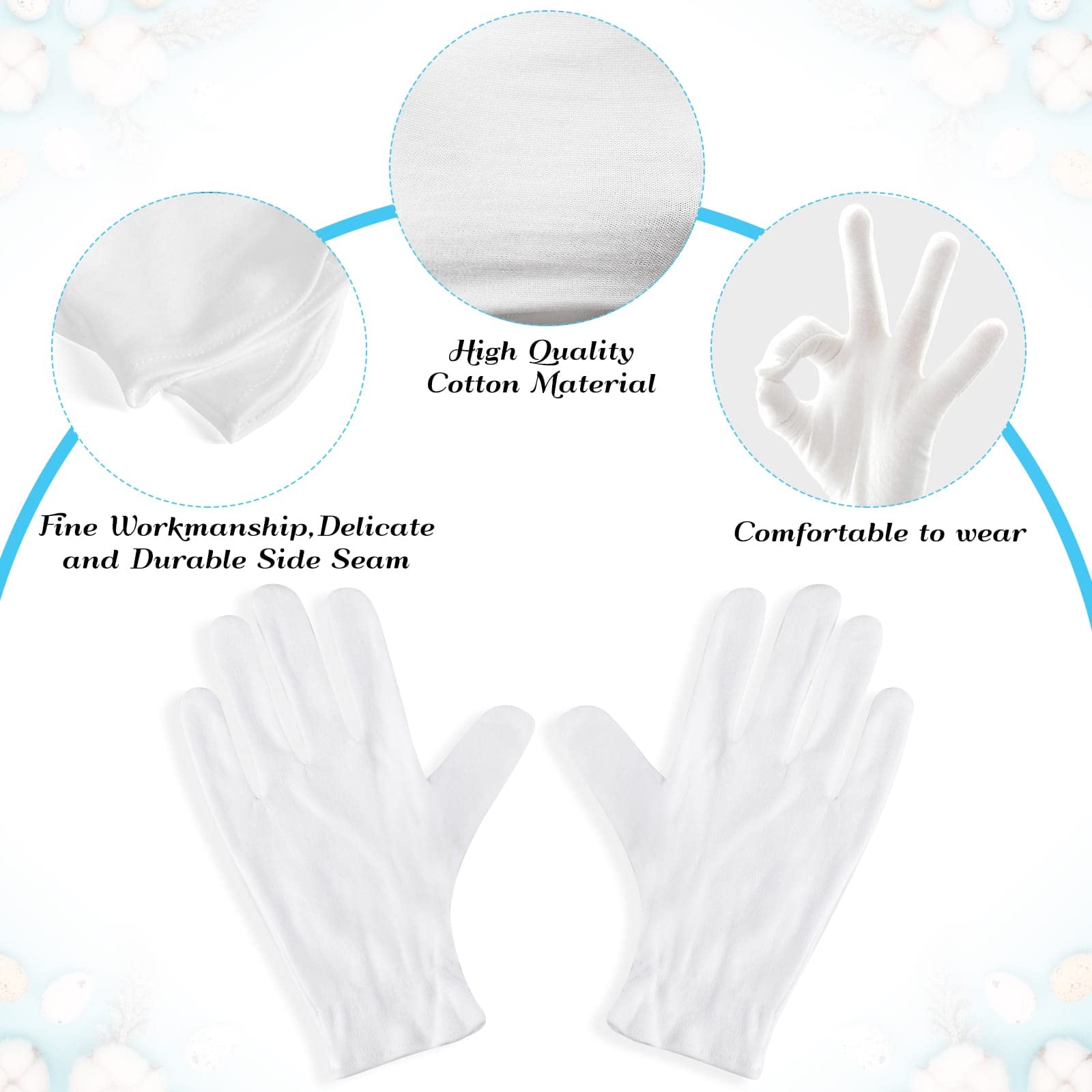 Paxcoo XL gloves on a nightstand illustrating easy wear during sleep.