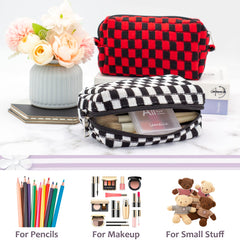 PAZIMIIK makeup bag standing upright on flat bottom for easy access.