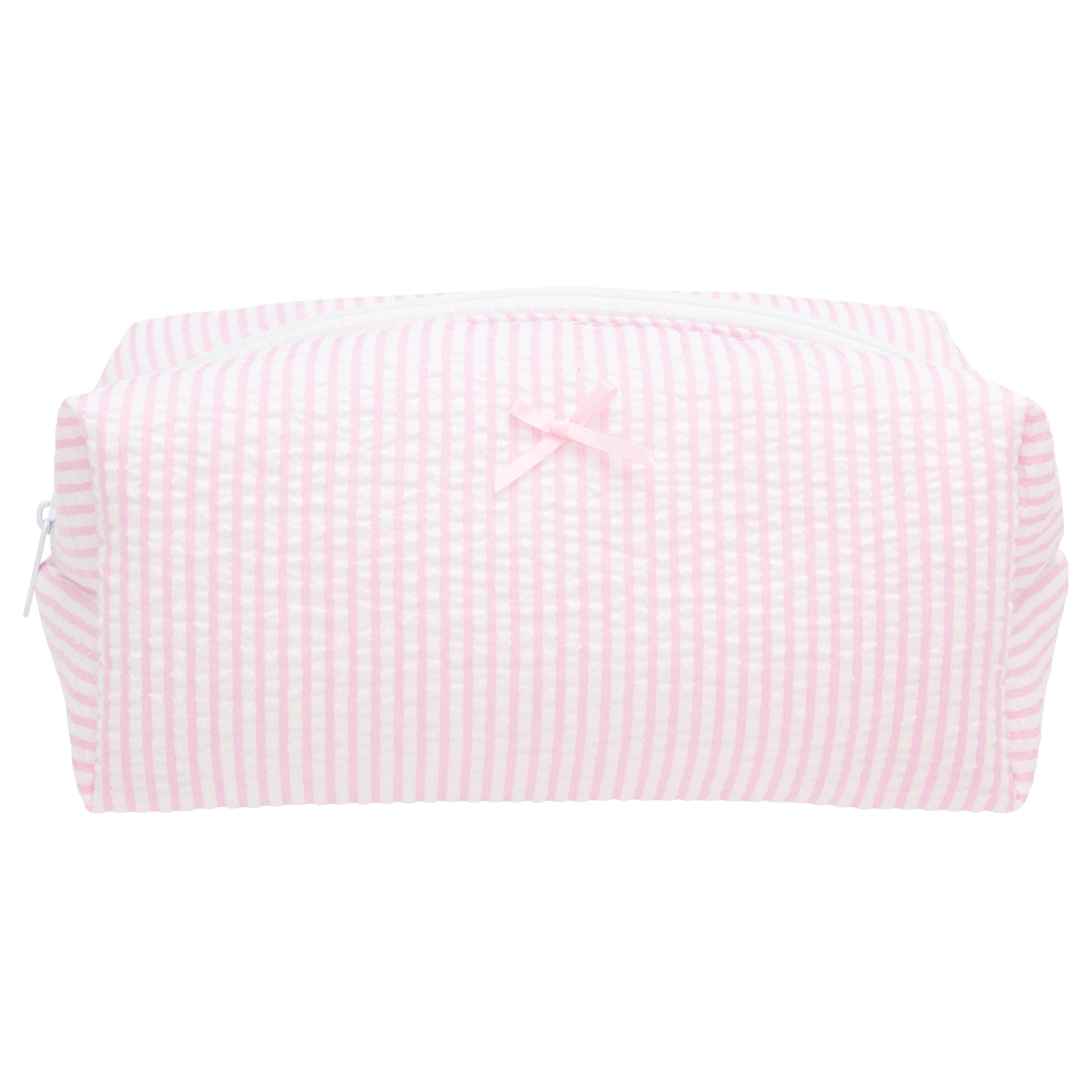 PAZIMIIK cozy-makeup-bag stripe pink for organized travel and quick access.