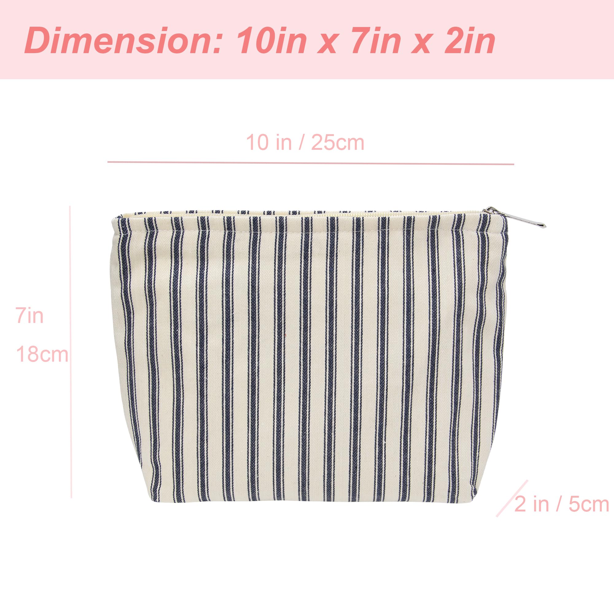 PAZIMIIK makeup bag canvas lining protects delicate items