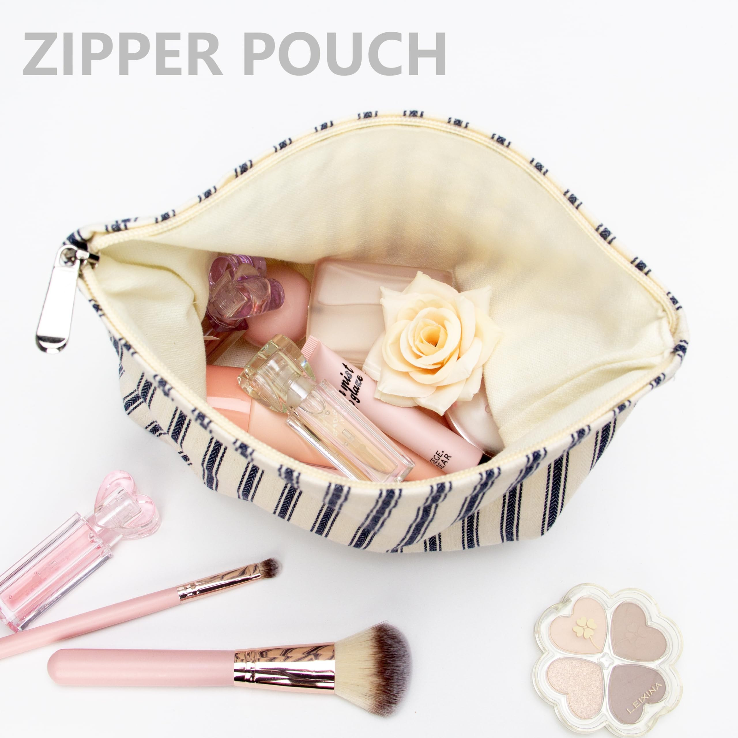 PAZIMIIK makeup bag smooth zipper for secure access
