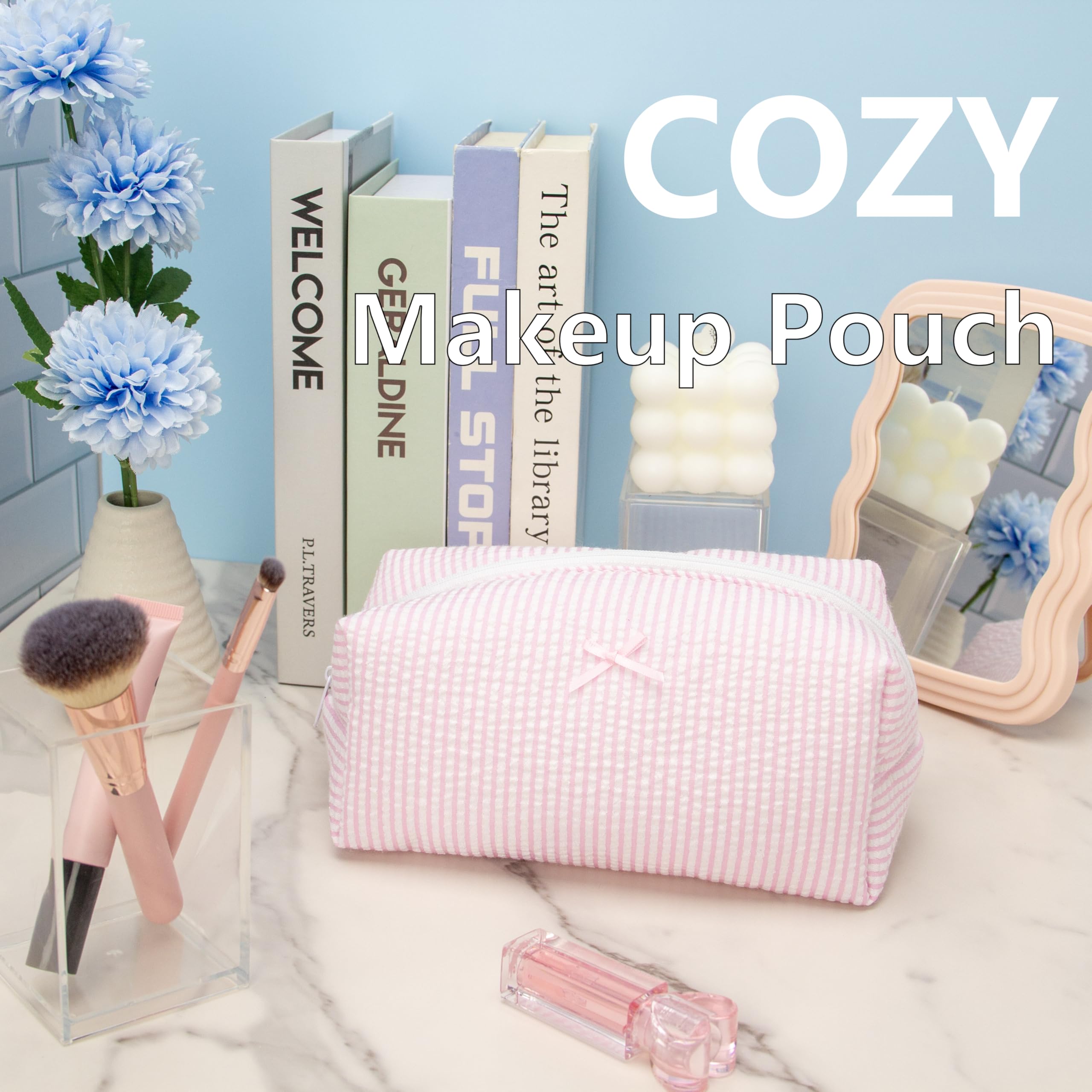 PAZIMIIK multiuse skincare and toiletries pouch for travel and home.