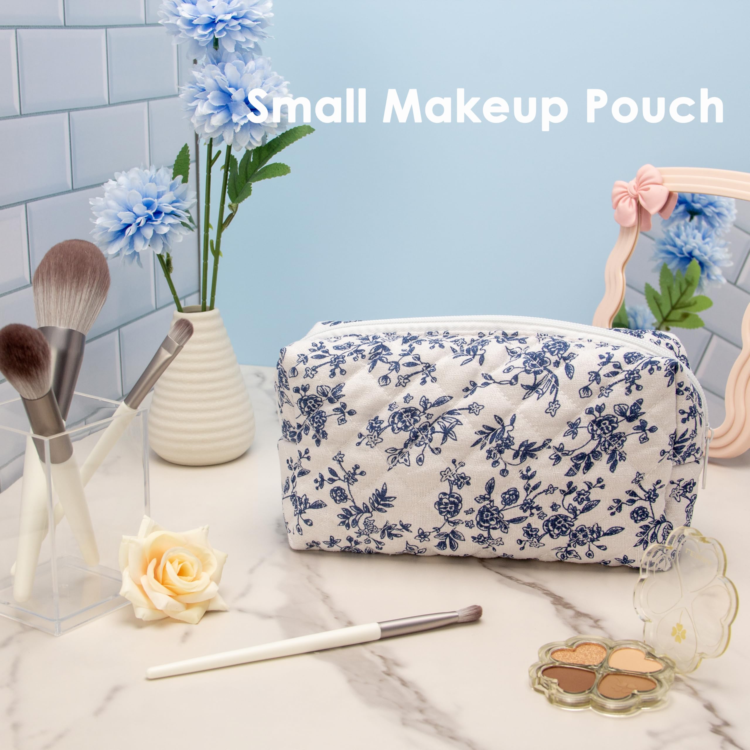 PAZIMIIK makeup bag interior showing a single compartment for brushes and pencils