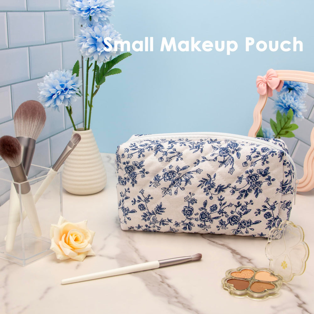 PAZIMIIK makeup bag interior showing a single compartment for brushes and pencils