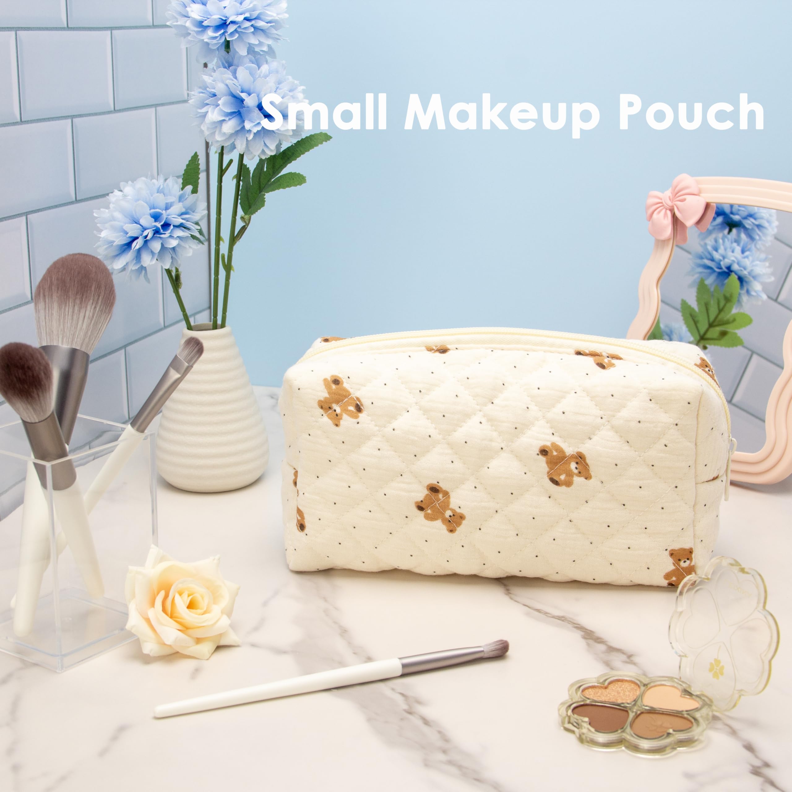 PAZIMIIK makeup bag interior, single compartment design for brushes and pencils.