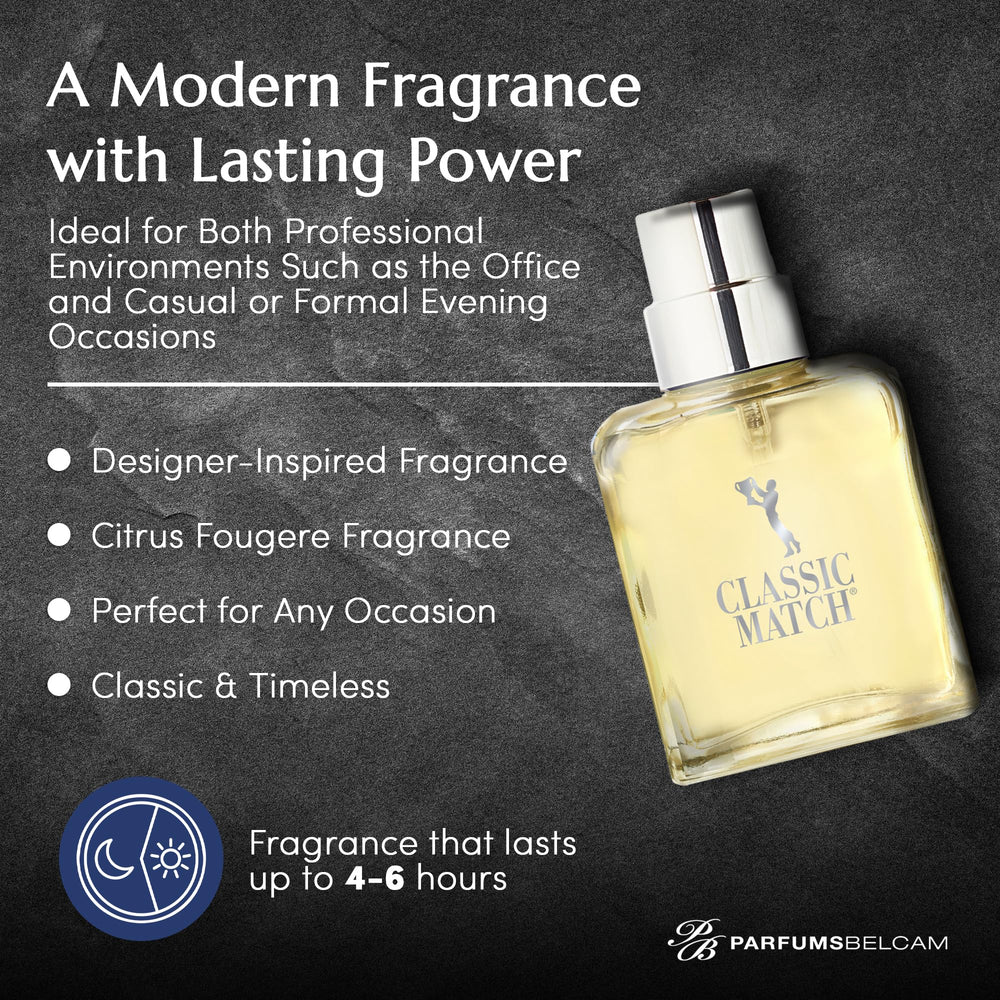PB ParfumsBelcam Blue Classic Match spray action for easy daytime or evening wear.