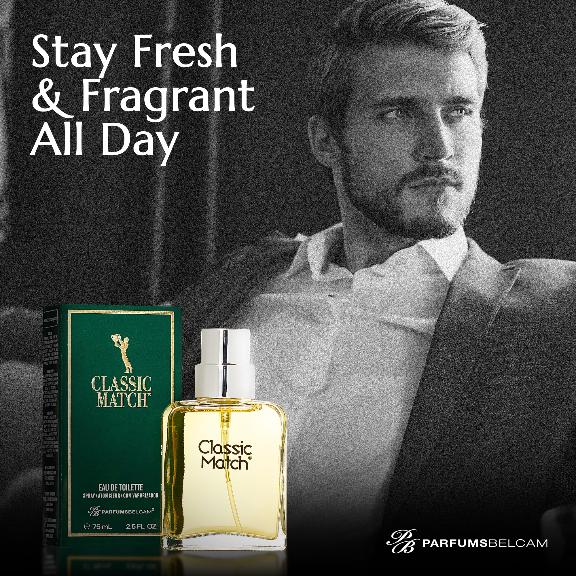 PB ParfumsBelcam Classic Match Green hangtag showcasing signature scent