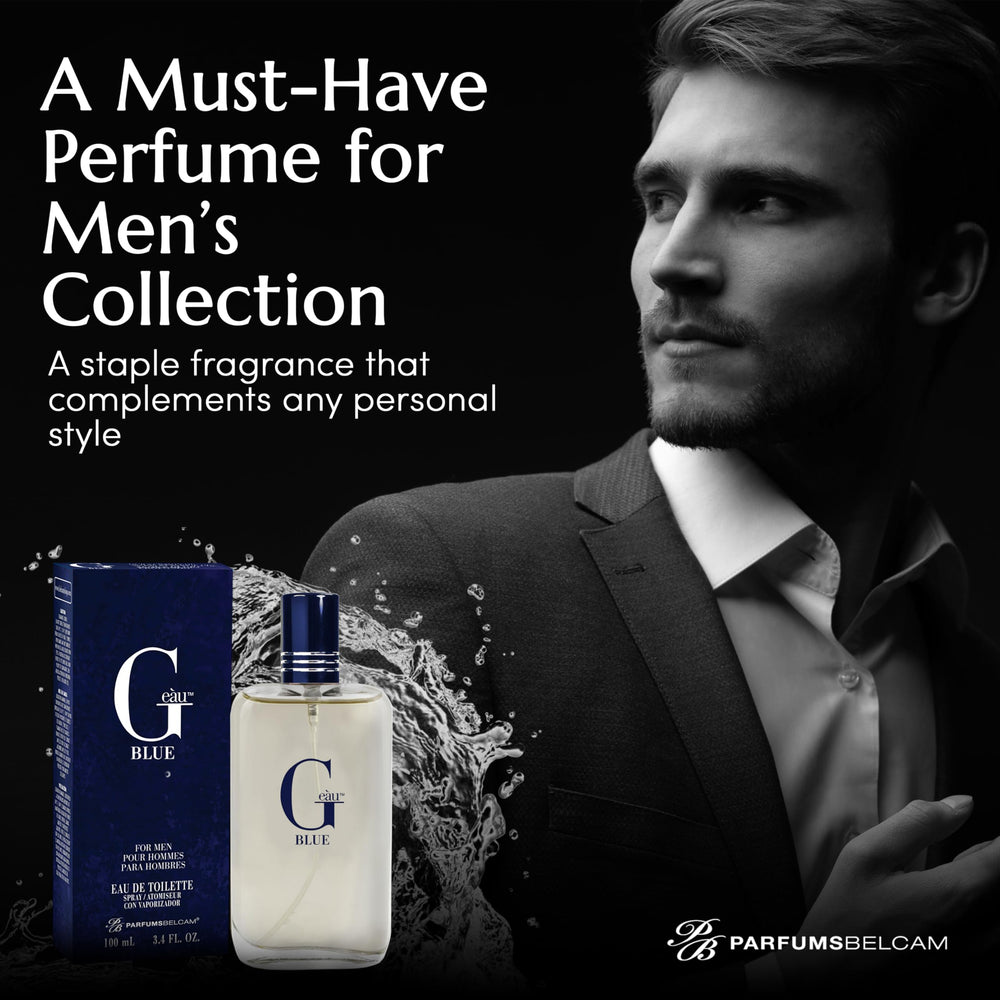 PB ParfumsBelcam G Eau Blue suitable for night-out versatility.