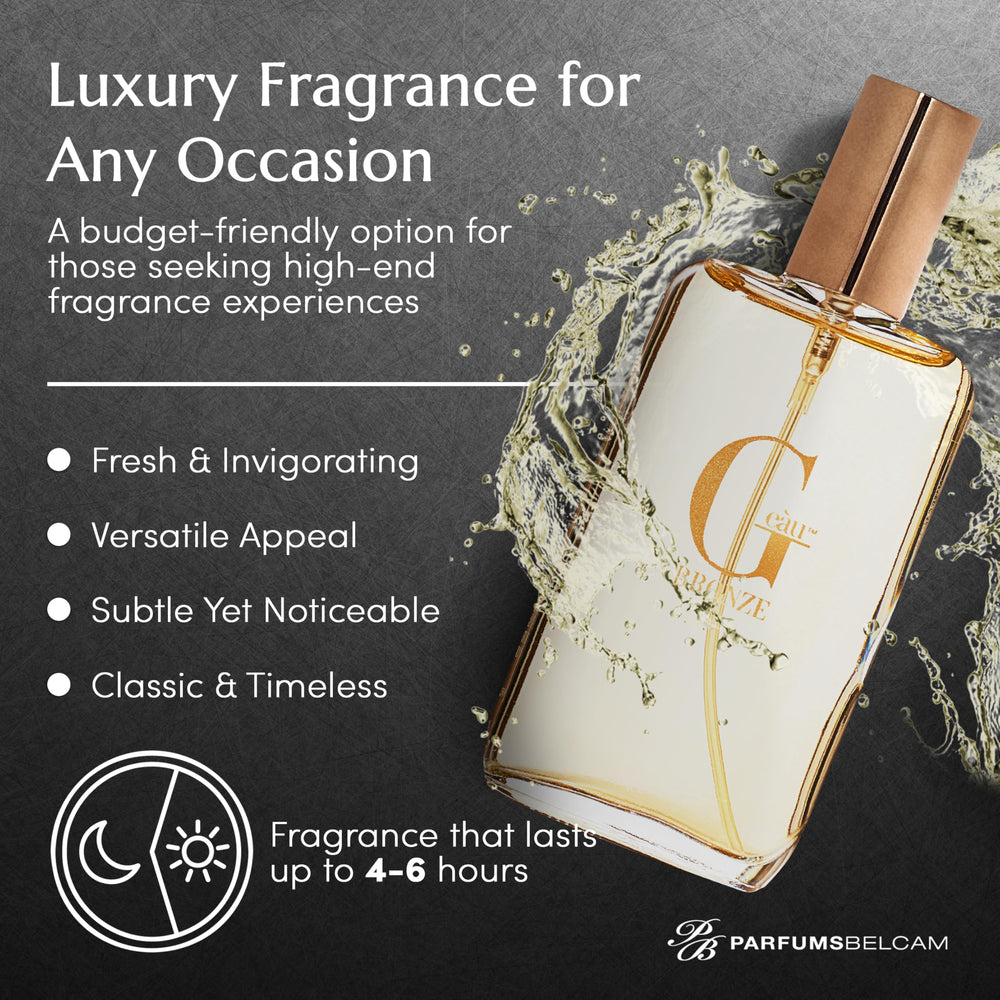 PB ParfumsBelcam G Eau Bronze packaging suitable for gifting