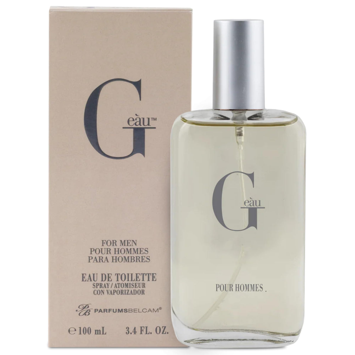 PB ParfumsBelcam G eau de toilette bottle, long-lasting everyday fragrance for men