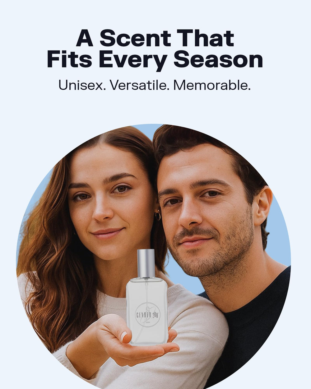 PB ParfumsBelcam Gender 2BU product shot communicates modern, inclusive branding.